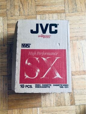 JVC SX Blank VHS Tapes Box of 10 pcs Sealed Vintage Original Box New T-120